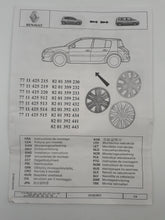Tapacubos 15 pulgadas plata Escurial Renault Clio, Captur, Twingo, Kangoo Original 7711425219