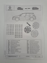 Tapacubos 15 pulgadas negro  Renault Clio, Captur, Twingo, Kangoo Original 8201359232
