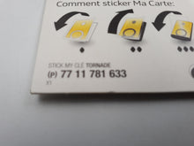Sticker carcasa para la llave de Renault Captur, Clio, Megane, Laguna,Arkana...  Negro Tornado original de Renault OEM