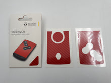 Sticker carcasa para la llave de Renault Captur, Clio, Megane, Laguna,Arkana... Color ROJO CARBONO original de Renault OEM