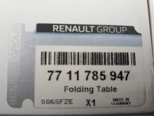 Mesita trasera sobre sistema multifunción (soporte incluido) Renault y Dacia ORIGINAL 7711785947 y 7711785944
