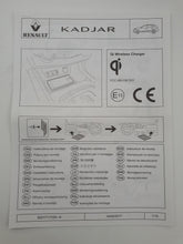 Cargador Inalámbrico para teléfono Renault Kadjar 2015-2019 ORIGINAL 8201711725