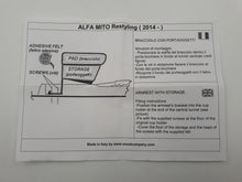 Apoyabrazos Reposabrazos color negro a medida para Alfa Romeo Mito 2014-2019 Nuevo