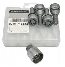 Antirrobos para llantas en aluminio gris, 4 tornillos ORIGINAL Renault Megane IV, Sandero, Clio, Talisman.. 8201716643