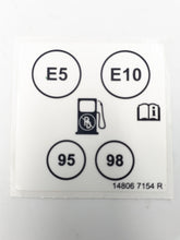 Pack de 5 Etiquetas o placas del depósito de combustible Gasolina E5, E10, 95 y 98 Original de Renault, Dacia u otras marcas