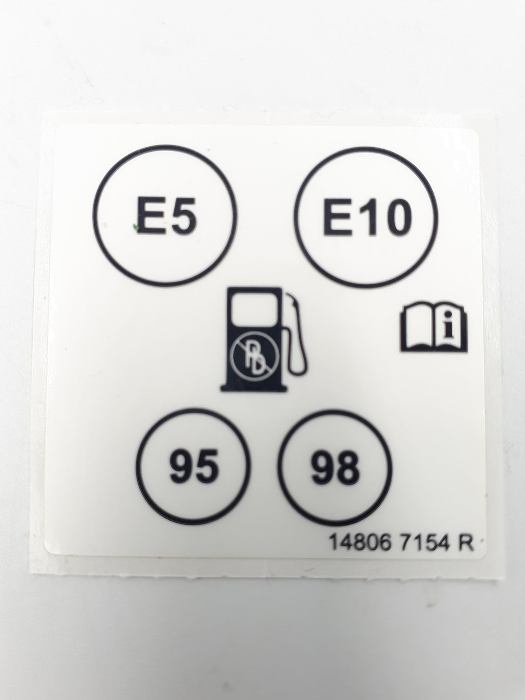 Pack de 5 Etiquetas o placas del depósito de combustible Gasolina E5, E10, 95 y 98 Original de Renault, Dacia u otras marcas