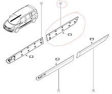 Moldura de puerta trasera derecha negra Renault Espace IV (2002-2015) Original y nueva 8200138900