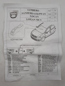 Revestimiento del freno de mano, consola Dacia Sandero II 2012-2020 Original OEM y nueva a estrenar 363151732R