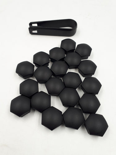 Paquete de 20 tapas negras para tornillos de rueda original de Renault y Dacia