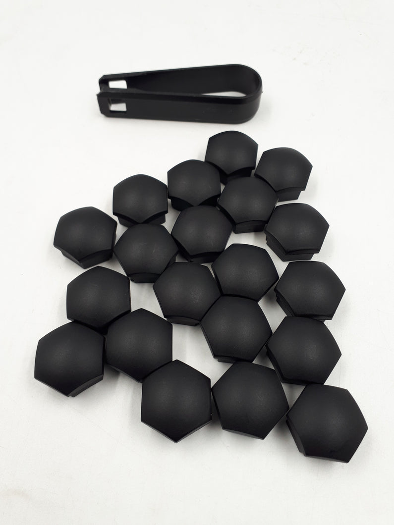 Paquete de 20 tapas negras para tornillos de rueda original de Renault y Dacia