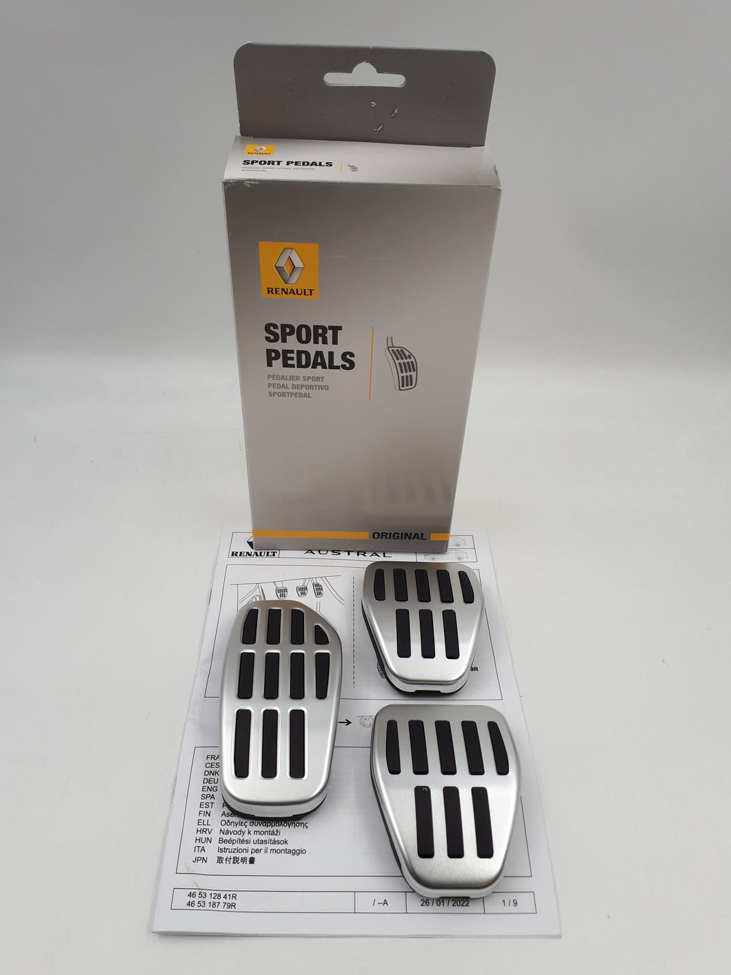 Juego de 3 pedales deportivos manuales Renault AUSTRAL ORIGINALES 465312841R