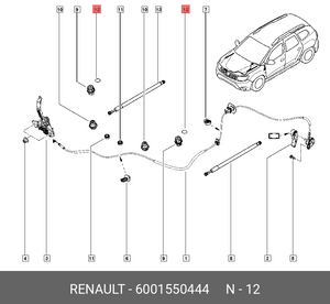 Etiqueta Protectora de Alarma Renault y Dacia 6001550444