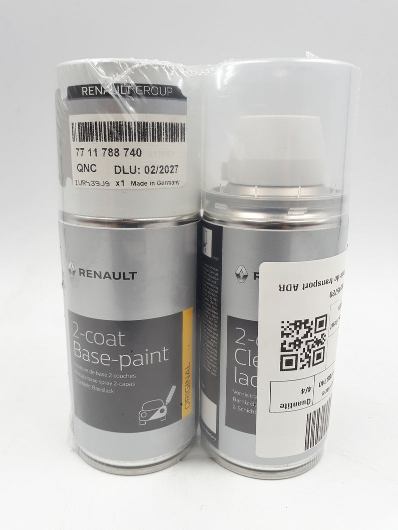 Spray de retoque Renault y Dacia original OEM 7711788740 Código de color QNC Blanco Glaciar