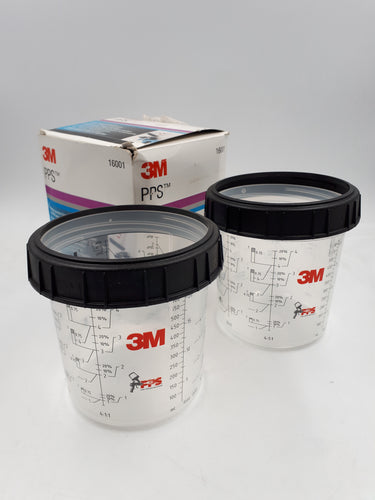 2 Cazoletas estandar, Vaso de mezcla con anillo d seguridad marca 3M PPS 16001