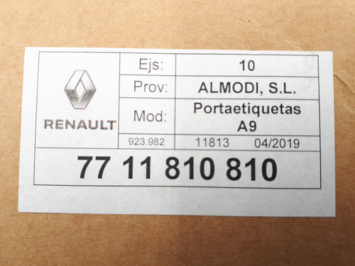Portaetiquetas original de Renault referencia 7711810810