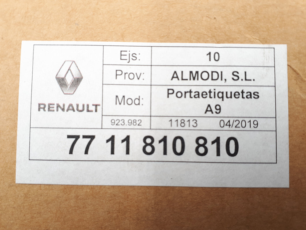 Portaetiquetas original de Renault referencia 7711810810