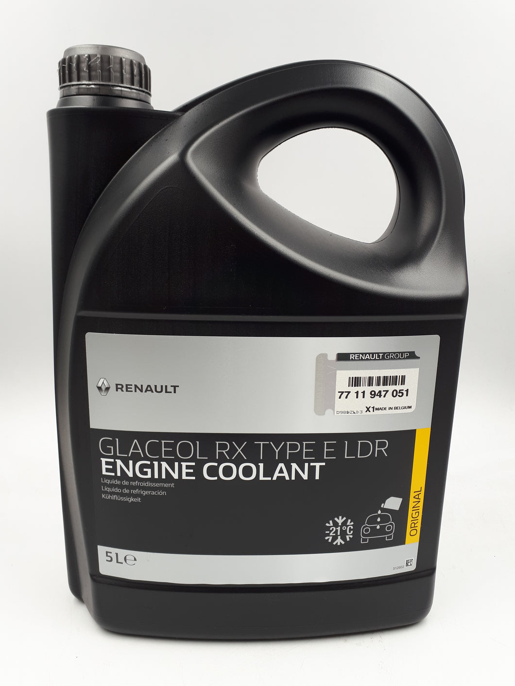ANTICONGELANTE REFRIGERANTE  DACIA RENAULT GLACEOL RX TYPE E Long Life ORIGINAL 5 LITROS 7711428130, 7711947051 color azul