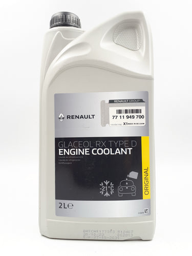 NUEVO ANTICONGELANTE REFRIGERANTE 2 Litros DACIA RENAULT GLACEOL RX TYPE D