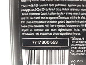 Garrafa de Aceite de Caja de Cambios Automática DC0 DC4 ORIGINAL Renault y Dacia 1 litro 7717300553