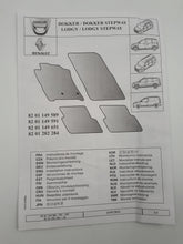 Juego de 4 alfombrillas de goma Dacia Lodgy 2012-2024 Originales Originales 8201149651