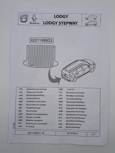 Bandeja de Maletero Dacia Lodgy (2012 en adelante) Original 8201149933