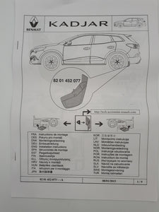 Pareja de Faldillas guardabarros Traseras Renault Kadjar Originales 8201452077