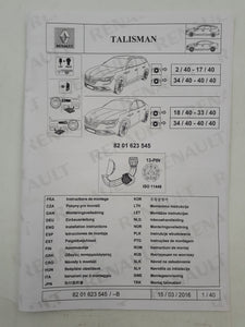 Cableado de enganche escamoteable Renault Talisman (2016-2023) ORIGINAL 13 pins 8201623545