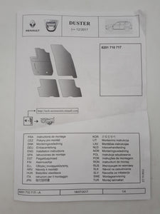 Juego de 4 Alfombrillas Textil Premium Alta Gama Dacia Duster II 2018-2024 ORIGINAL 8201710717
