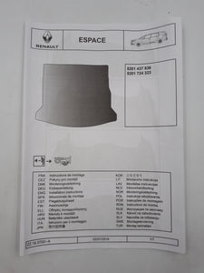 Alfombra protectora de Maletero Renault Espace V (2015-2022) 8201724323