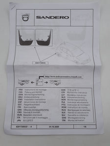 Faldillas guardabarros traseros para  Dacia Sandero III 2021-2025 ORIGINALES 8201735532