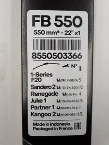 Escobilla Delantera Motrio 55 mm para Dacia Sandero 2, Renault Kangoo 2 8550503366