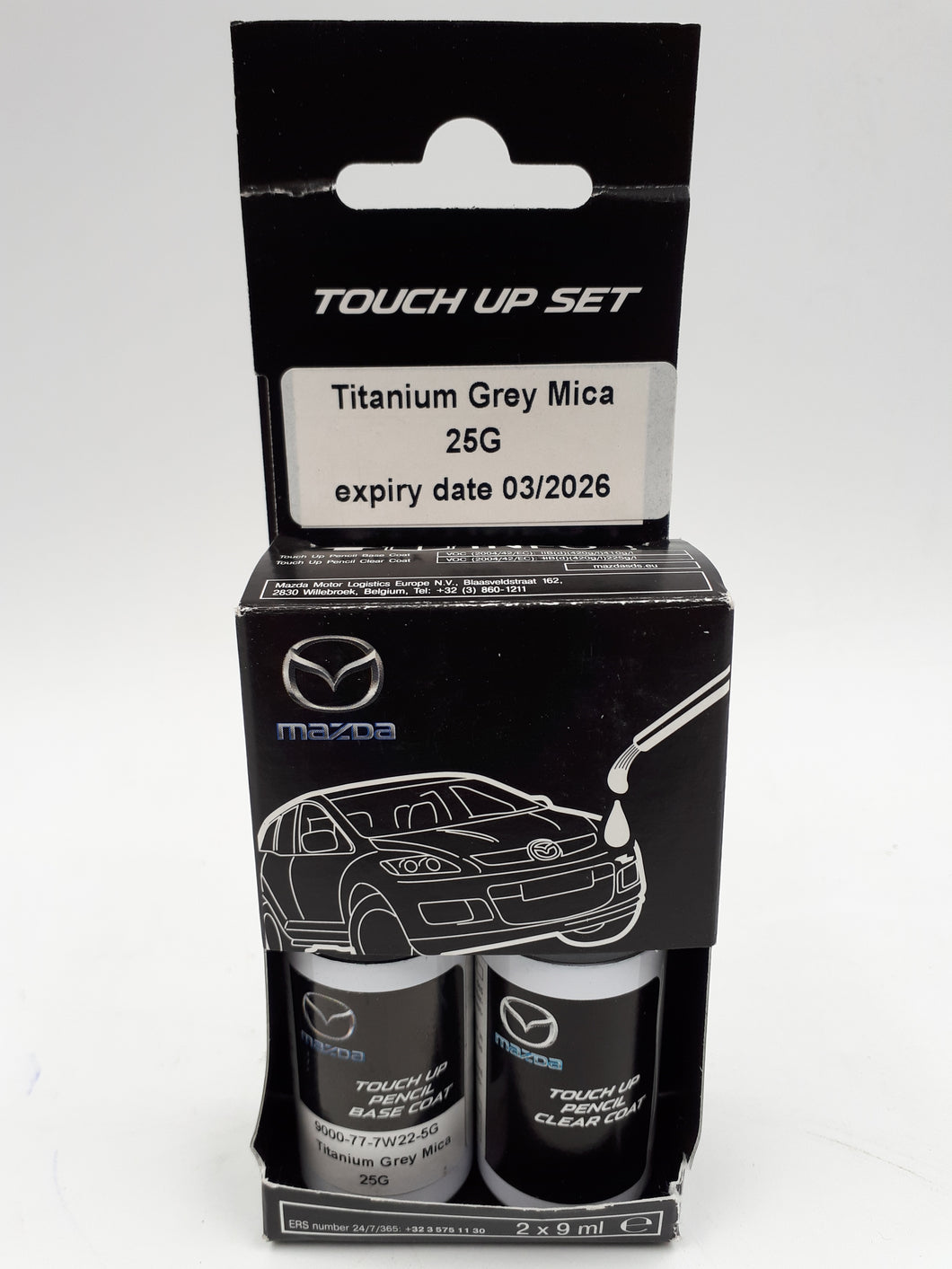 Original Mazda Titanium Grey Mica 25G Ausbesserungsbürsten-Kit OEM-Teil