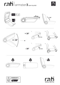 Apoyabrazos de Asiento Armster 3 Chevrolet Trax 2012-2020 con apoyabrazos original Right Hand Drive (RHD) V01809