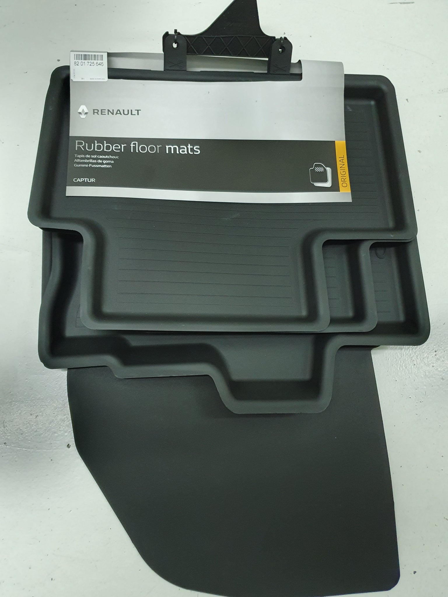Lengenfelder Rubber Floor Mats – For Renault Captur I With Blue Edge, Set, Made In Germany