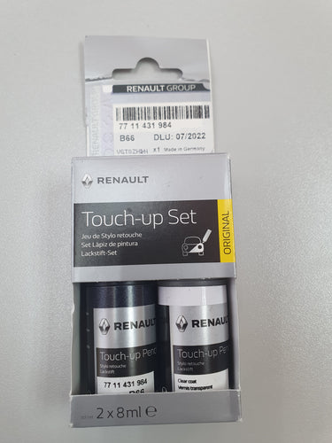 Touch-up brush kit Renault Dacia 7711431984 Eclipse Gray B66 Original