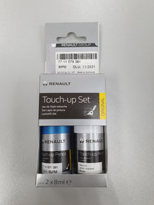XNX Pack: Renault Dacia GNE Original Black touch-up brush kit + RPM Pacific Blue