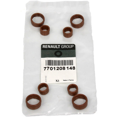 Collection of 8 air conditioning O-rings for Renault Megane II Scenic II Laguna 2 12 ORIGINAL 7701208148