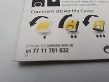 Sticker para la llave de Renault Captur, Clio, Megane, Laguna  3D efecto carbono original de Renault OEM