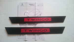 Pareja de embellecedores de puerta Renault Twingo III 2014-2023 rojos Original 8201607756