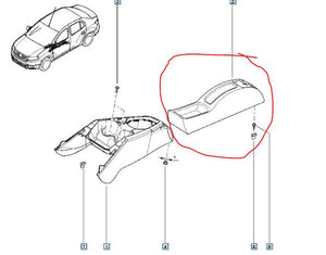 Revestimiento del freno de mano Dacia Sandero II 2012-2020 Original OEM y nueva a estrenar 363150380R
