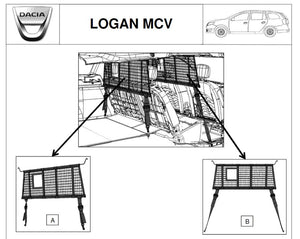 Red de separación Dacia Logan II MCV 2012-2020 Original 8201529614