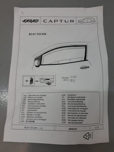 Paar vordere Windabweiser Renault Captur II 2020-2022 original OEM 8201722645