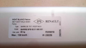2 QuickFix aluminum roof bars Renault Megane IV Saloon 2016-2022 ORIGINAL 8201580001