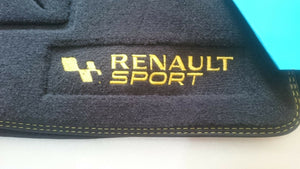 4 Alfombrillas Originales Renault Clio 3 (2005-2012) Sport RS GT Logo Amarillo - MLBMOTOR