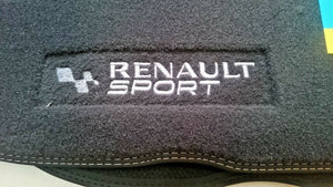 4 Alfombrillas Originales Renault Megane 2 (2002-2008) Sport RS GT Logo Blanco 7711419467