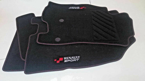 Set of 4 Renault Megane III (2008-2017) Rs Sport car mats with red stitching 8201491493