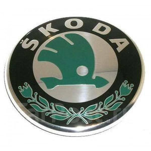 Logoplakette hinten Skoda Yeti Original Grün und Chrom